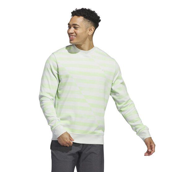 adidas  Ultimate365 Printed Crewneck Sweatshirt Stretch Midlayer light green