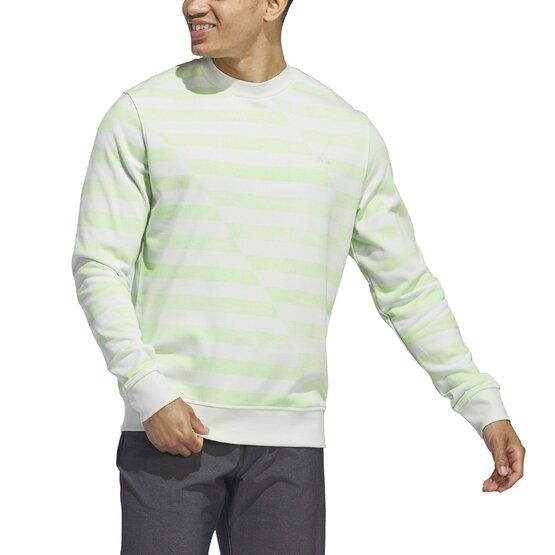 adidas  Ultimate365 Printed Crewneck Sweatshirt Stretch Midlayer light green