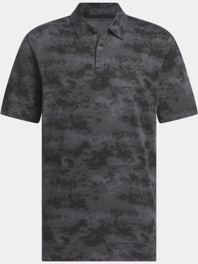 adidas Go-To Printed Mesh Halbarm Polo schwarz