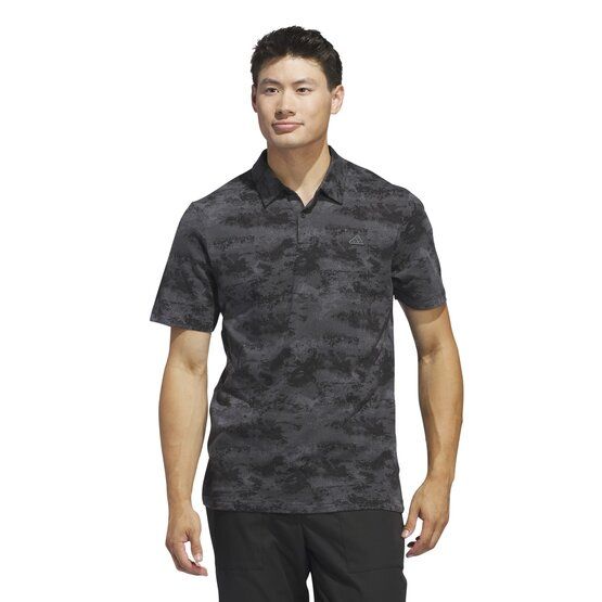 Adidas  Go-To Printed Mesh Half Sleeve Polo black