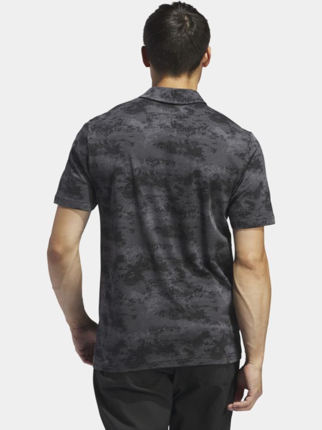 adidas Go-To Printed Mesh Halbarm Polo schwarz