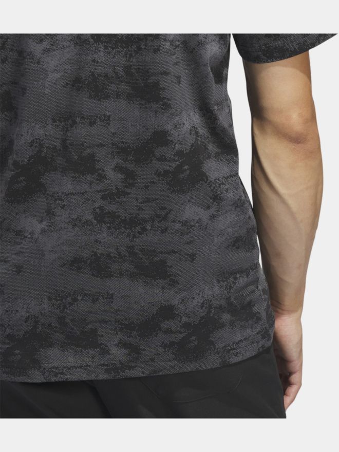 adidas Go-To Printed Mesh Halbarm Polo schwarz