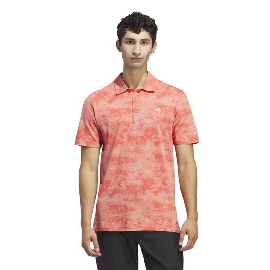 Adidas Go-To Printed Mesh Halbarm Polo rot