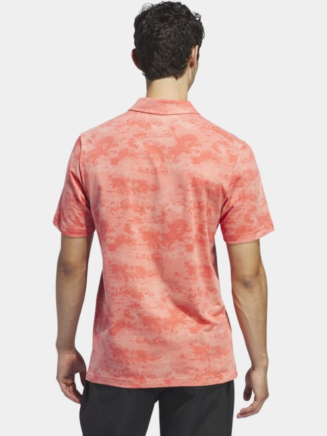 adidas Go-To Printed Mesh Halbarm Polo rot