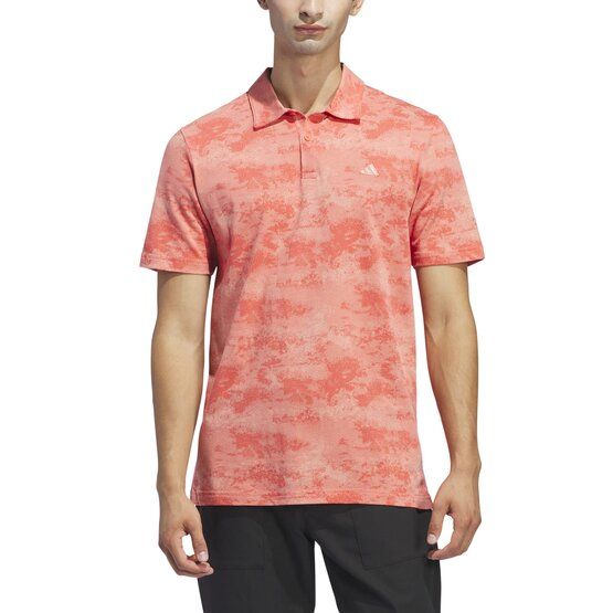 Adidas Go-To Printed Mesh Halbarm Polo rot