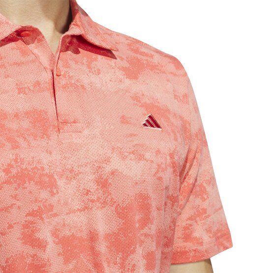 Adidas Go-To Printed Mesh Halbarm Polo rot