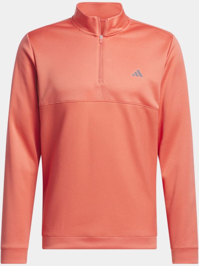 adidas Ultimate365 Textured Quarter-Zip Top Stretch Midlayer rot