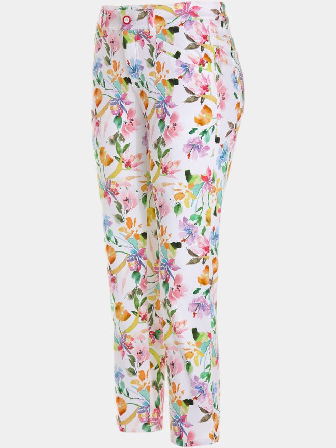 Alberto JANA - CR - WR Flowers 7/8 Hose mehrfarbig