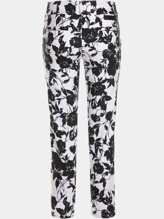 Alberto LUCY-CR - WR Black & White Flowers 7/8 Hose schwarz