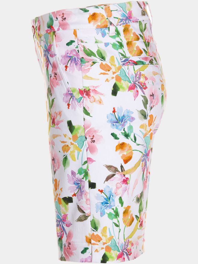 Alberto Audrey K - summer flowers Bermuda Hose mehrfarbig