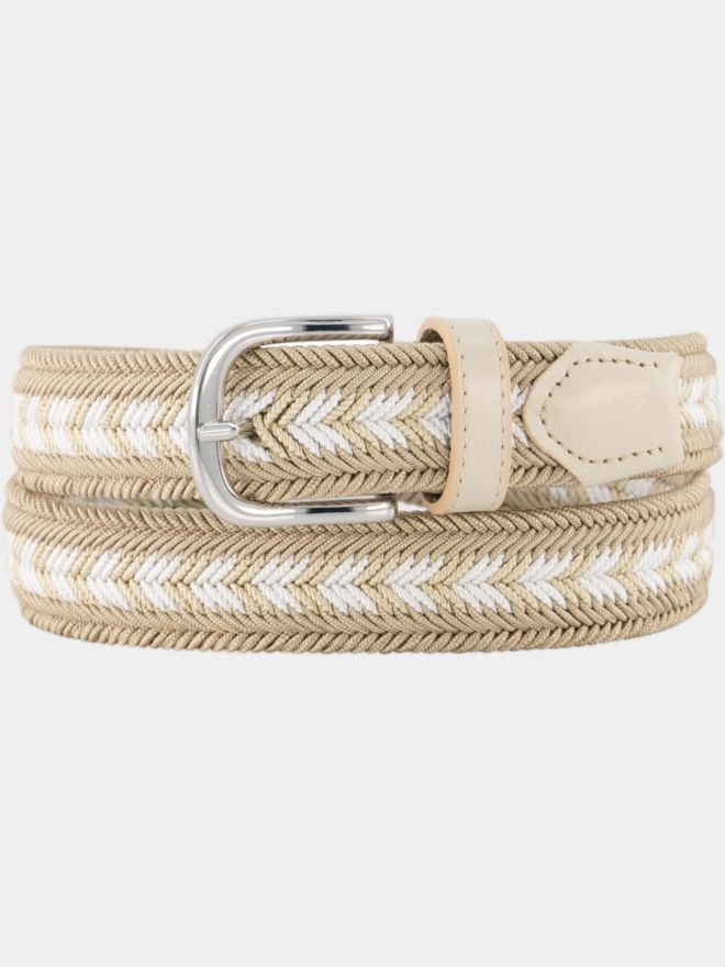 Alberto Mutlicolor Braided Gürtel sand