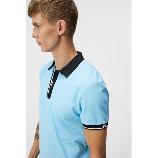 J.Lindeberg  Bay Slim Half Sleeve Polo light blue