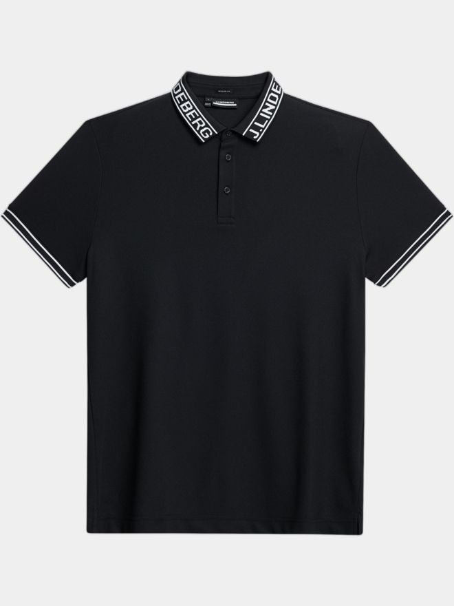 J.Lindeberg Austin Regular Halbarm Polo schwarz