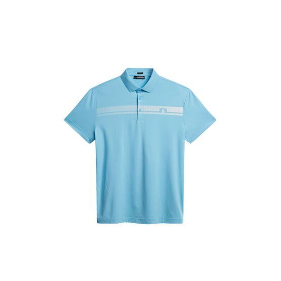 J.Lindeberg Klas Regular Fit Golf Halbarm Polo hellblau