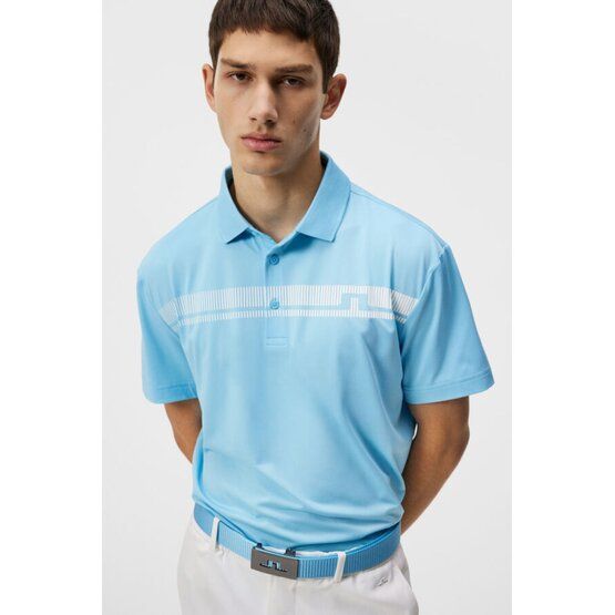 J.Lindeberg Klas Regular Fit Golf Halbarm Polo hellblau