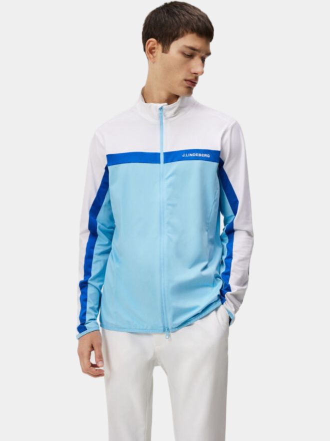 J.Lindeberg Jarvis Mid Layer Stretch Jacke hellblau