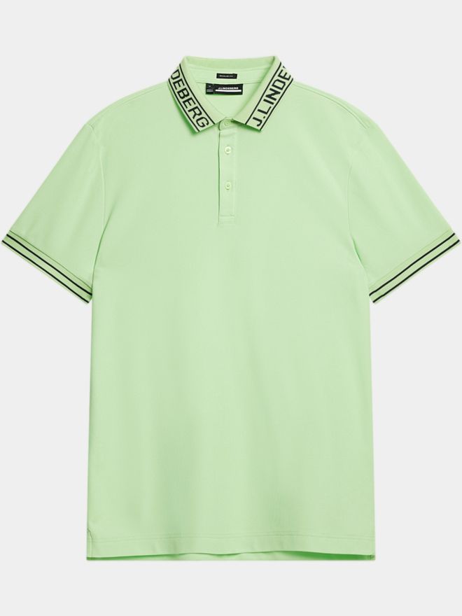 J.Lindeberg Austin Regular Halbarm Polo hellgrün