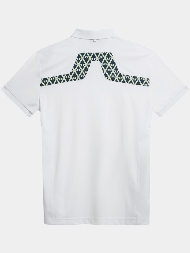 J.Lindeberg KV Regular Fit Print Half Sleeve Polo white