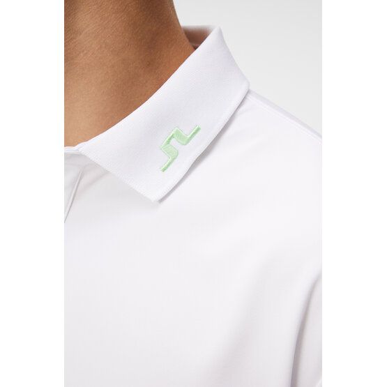 J.Lindeberg  KV Regular Fit Print Half Sleeve Polo white