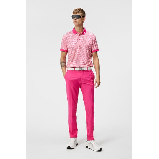 J.Lindeberg Tour Tech Reg Fit Print Halbarm Polo pink