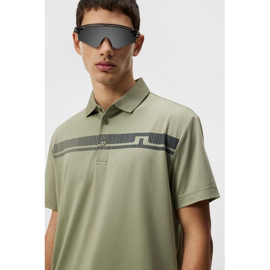 J.Lindeberg Klas Regular Fit Golf Half Sleeve Polo in olive buy online Golf House