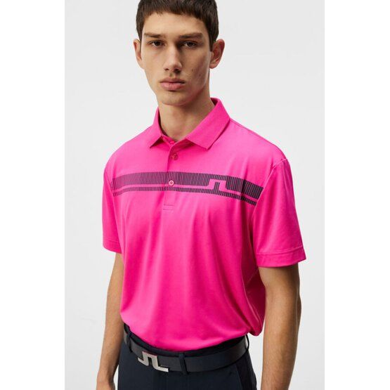 J.Lindeberg  Klas Regular Fit Golf Half Sleeve Polo fuchsia