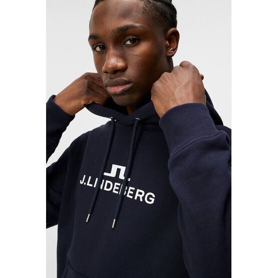 J.Lindeberg Alpha Hoodie Sweatshirt in navy buy online Golf House