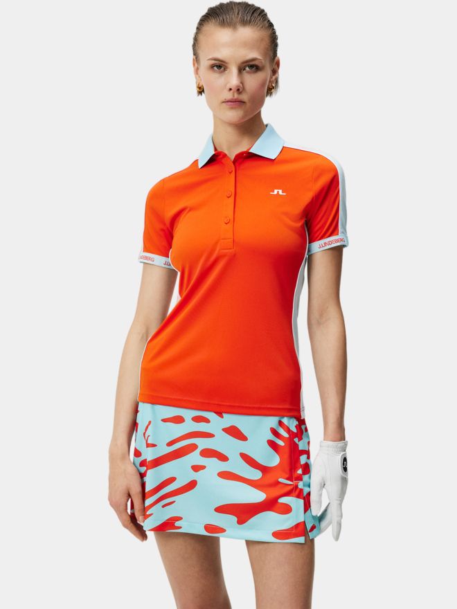 J.Lindeberg Demi Halbarm Polo orange