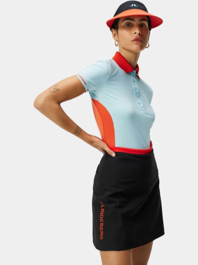 J.Lindeberg Makena Halbarm Polo türkis