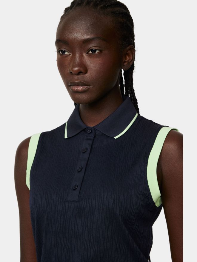 J.Lindeberg Lila Sleeveless Top ohne Arm Polo navy