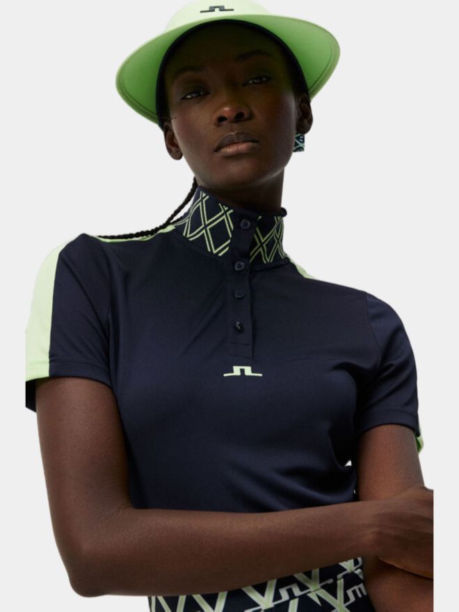 J.Lindeberg Pip Halbarm Polo navy