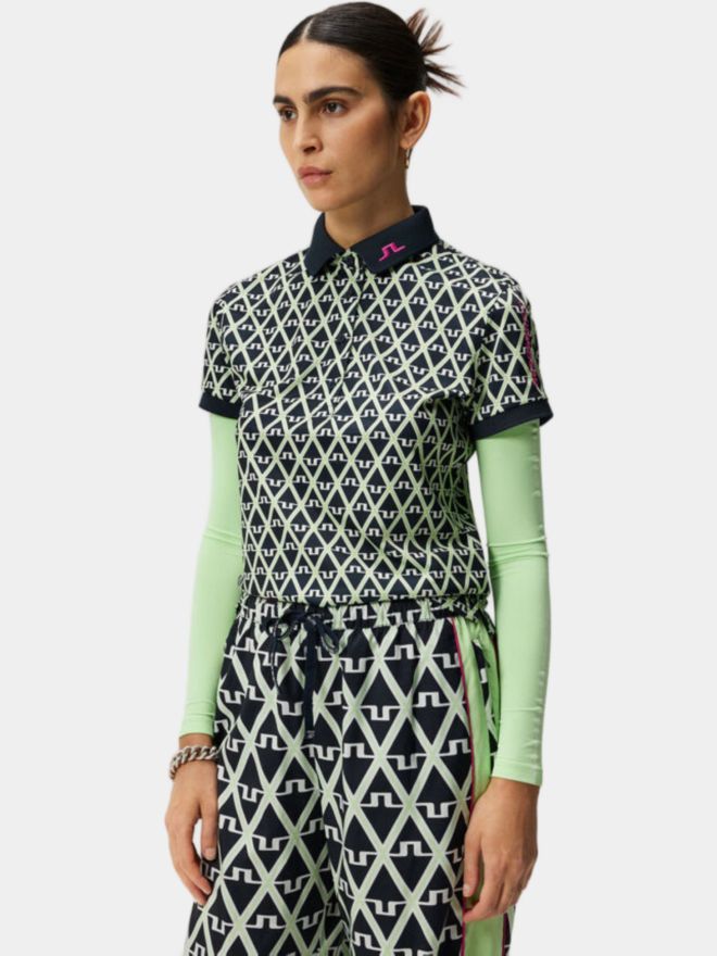 J.Lindeberg Polo Tour Tech s potiskem a krátkým rukávem vícebarevné