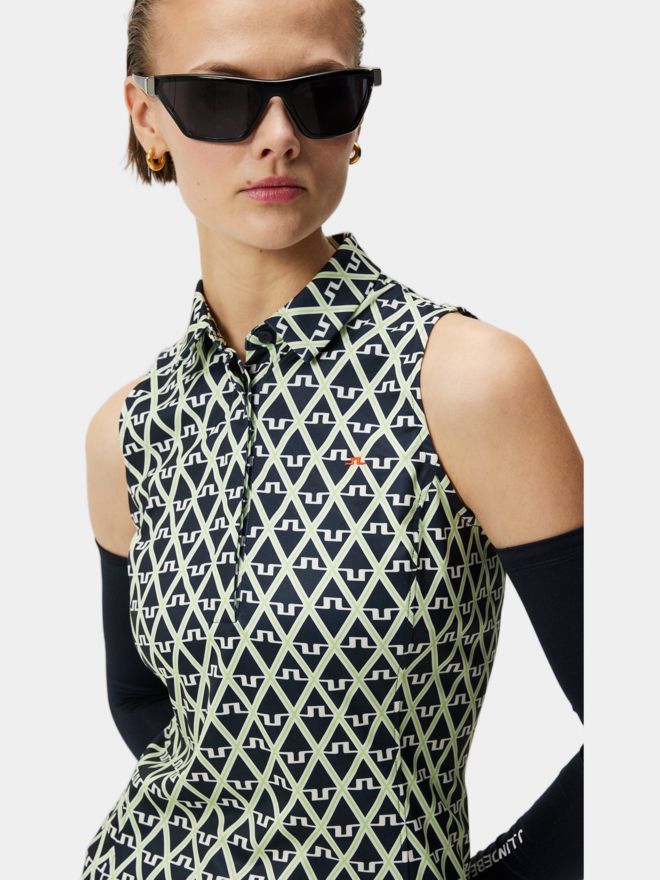 J.Lindeberg Dena Print Sleeveless Top ohne Arm Polo mehrfarbig