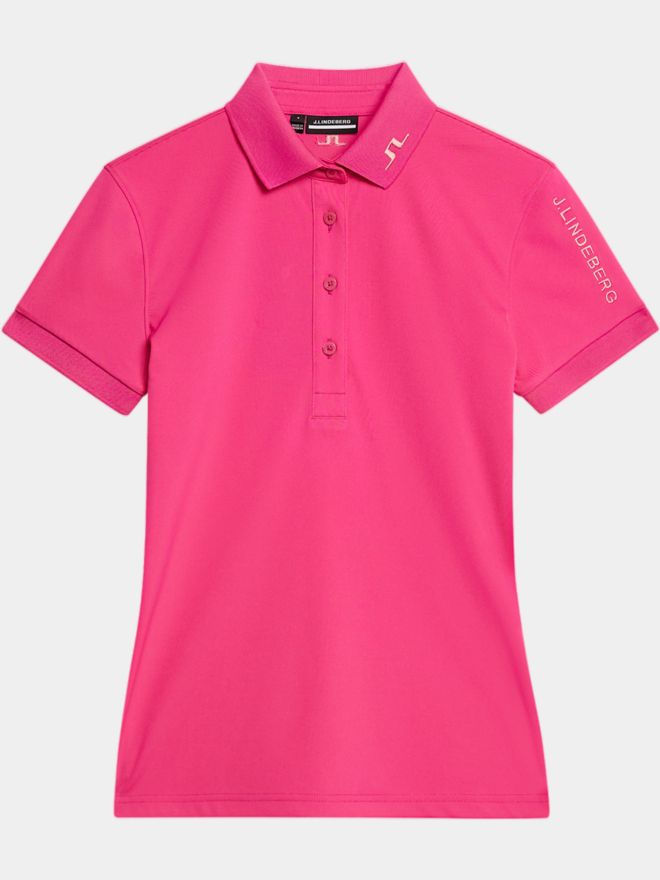 J.Lindeberg Tour Tech Halbarm Polo pink