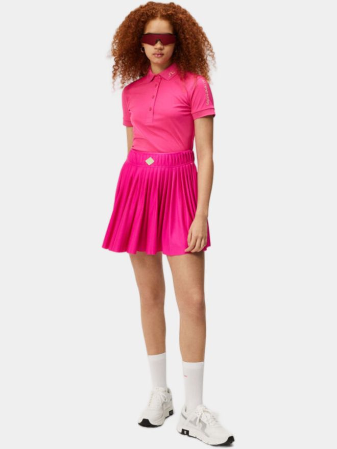 J.Lindeberg Tour Tech Halbarm Polo pink