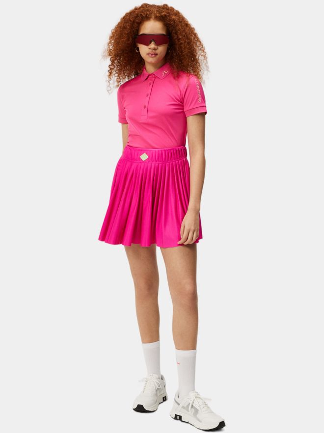 J.Lindeberg Tour Tech Halbarm Polo pink