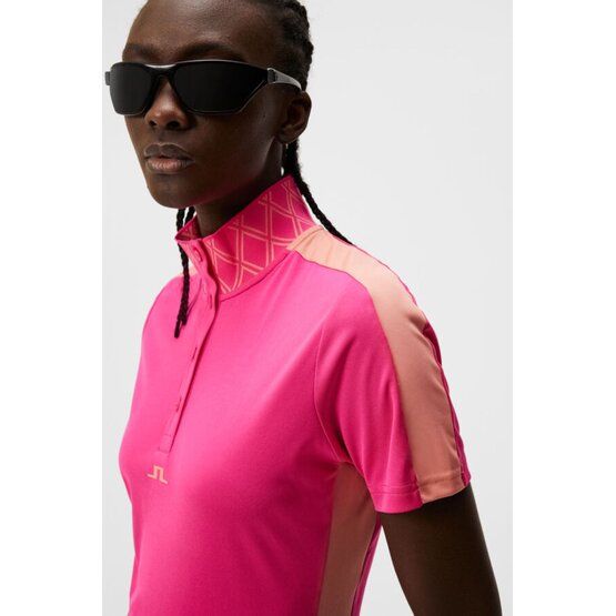 J.Lindeberg  Pip half sleeve polo pink