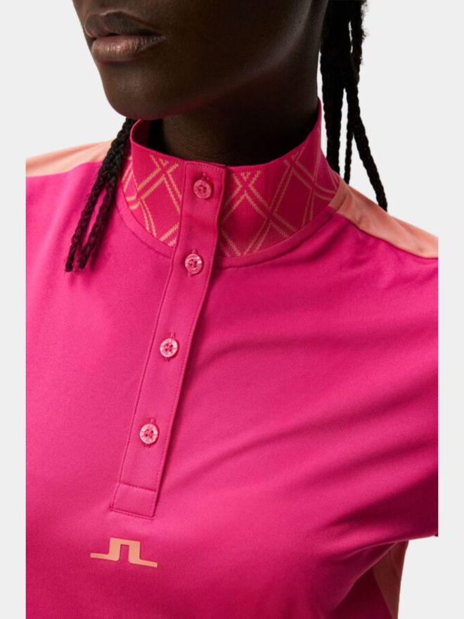J.Lindeberg Pip Polo s krátkým rukávem růžová