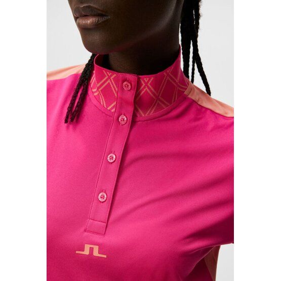 J.Lindeberg  Pip half sleeve polo pink