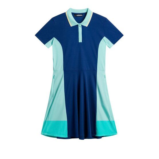 J.Lindeberg Dolores Dress Halbarm Kleid blau