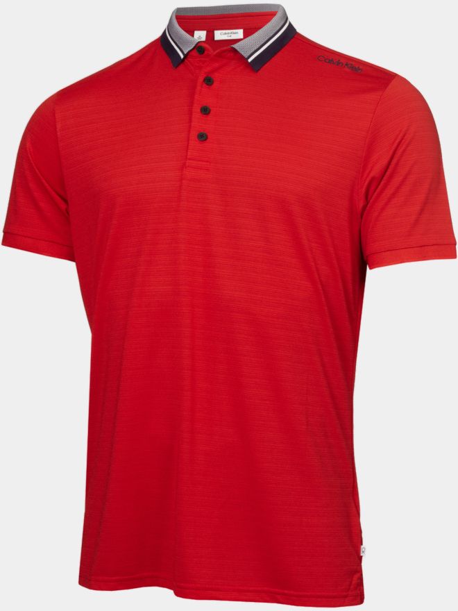 Calvin Klein PARRAMORE Halbarm Polo rot