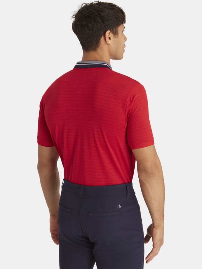 Calvin Klein PARRAMORE Halbarm Polo rot