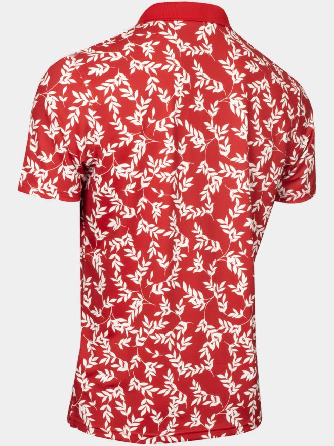 Calvin Klein LEAF PRINT Halbarm Polo rot