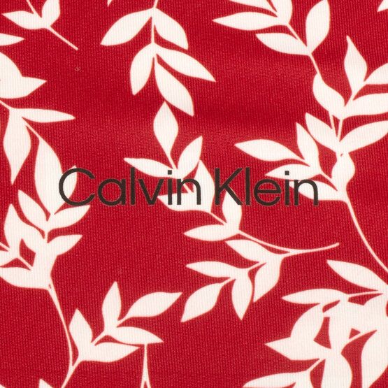 Calvin Klein LEAF PRINT Halbarm Polo rot