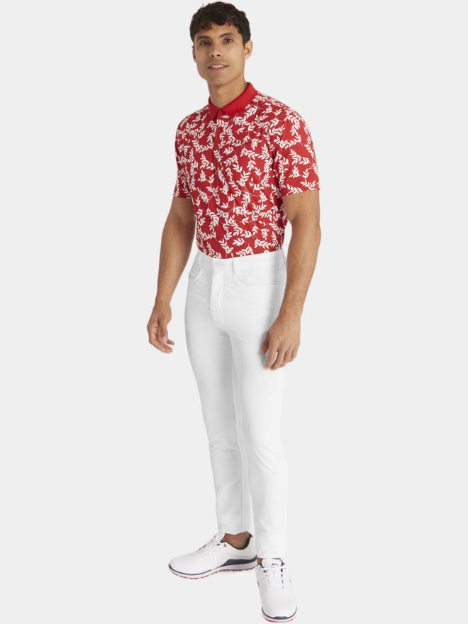 Calvin Klein LEAF PRINT Halbarm Polo rot