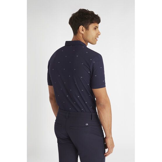 Calvin Klein CK MONOGRAM Halbarm Polo navy