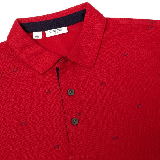 Calvin Klein CK MONOGRAM Halbarm Polo rot