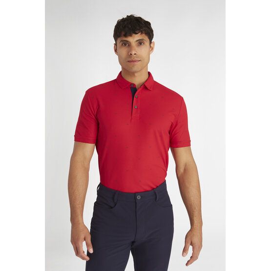 Calvin Klein CK MONOGRAM Halbarm Polo rot