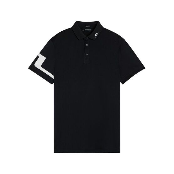 J.Lindeberg Heath Regular Fit Halbarm Polo schwarz