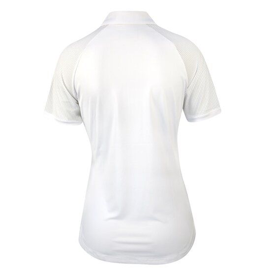 Penguin  ZIP FRONT ASYMMETRICAL MESH Half Sleeve Polo white